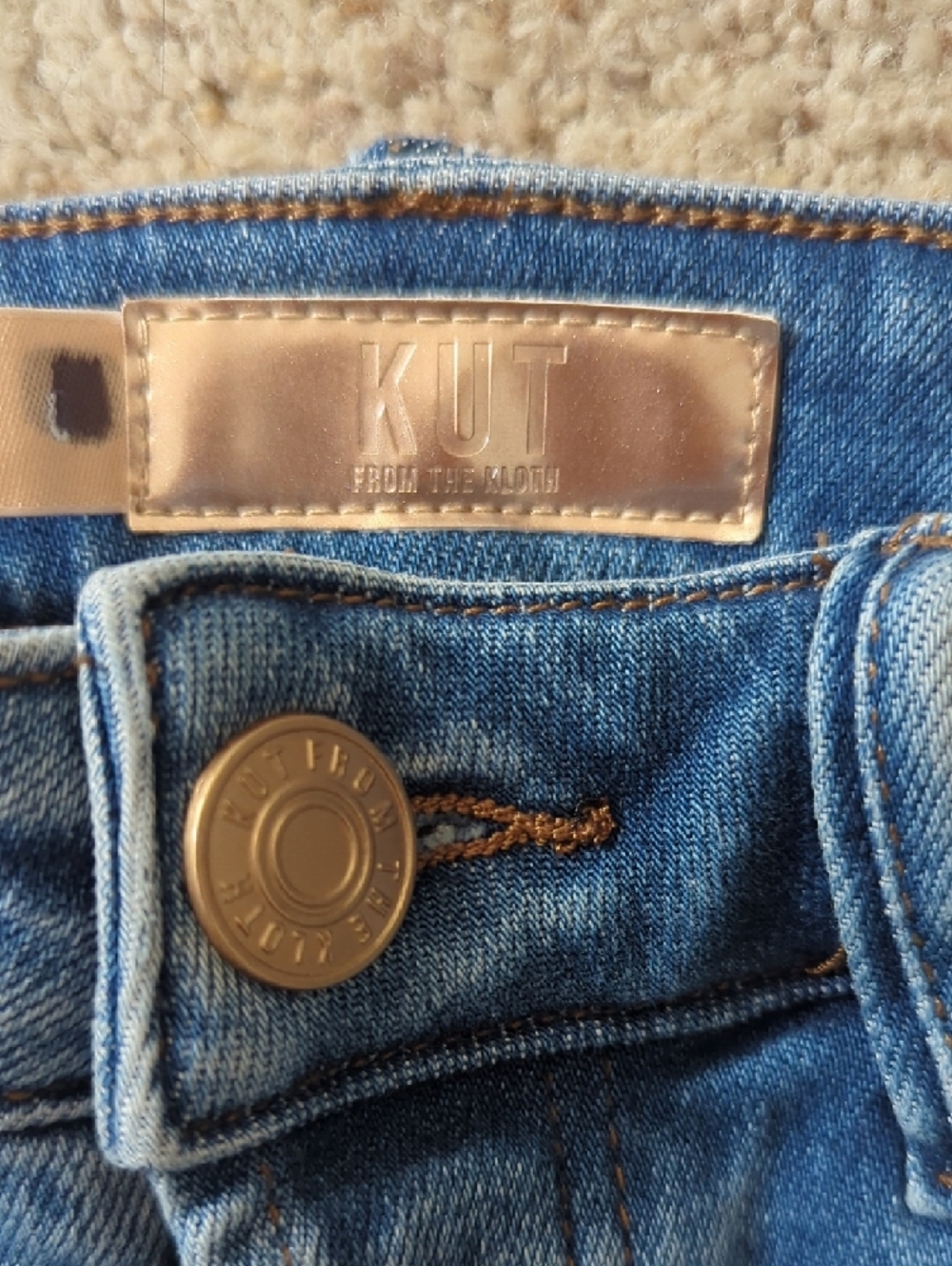 Kut from the Kloth Charlize High Rise Cigarette Leg Jeans Women's Medium Wash NW - Picture 5 of 15